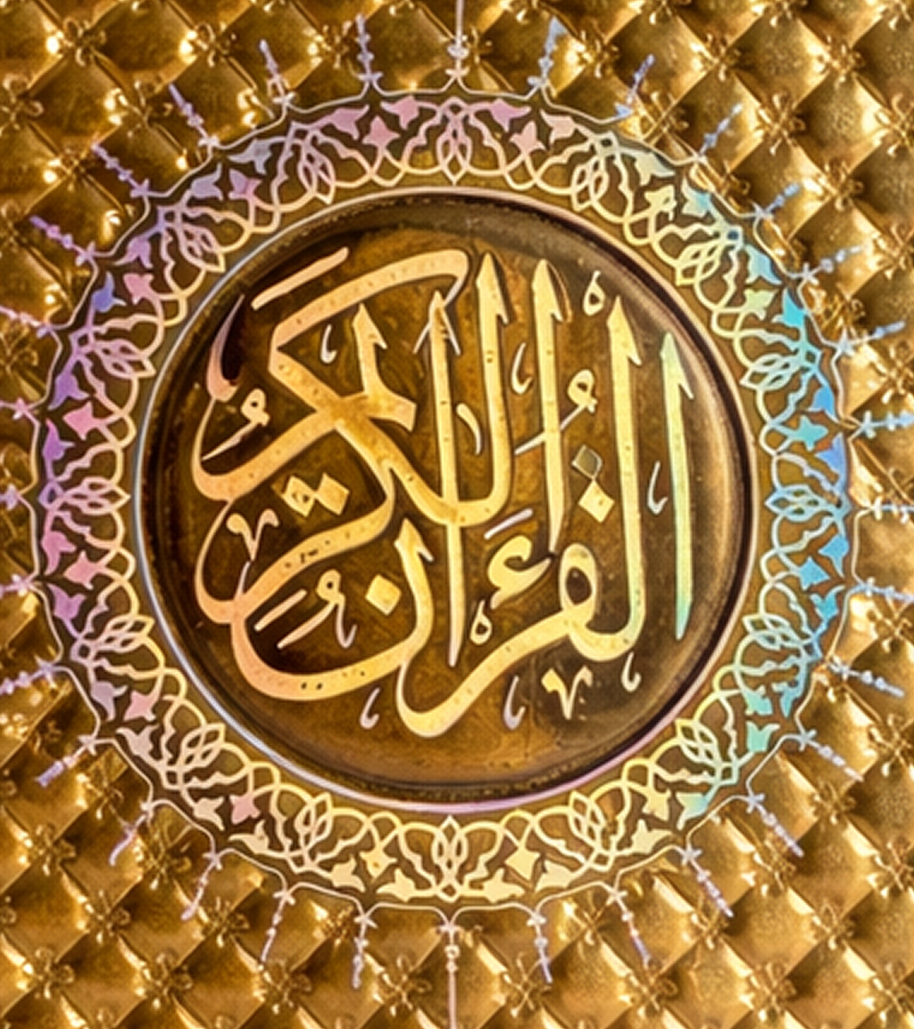 مصحف فاخر بغلاف ذهبي مزخرف – تصميم أنيق بلمسة فاخرة