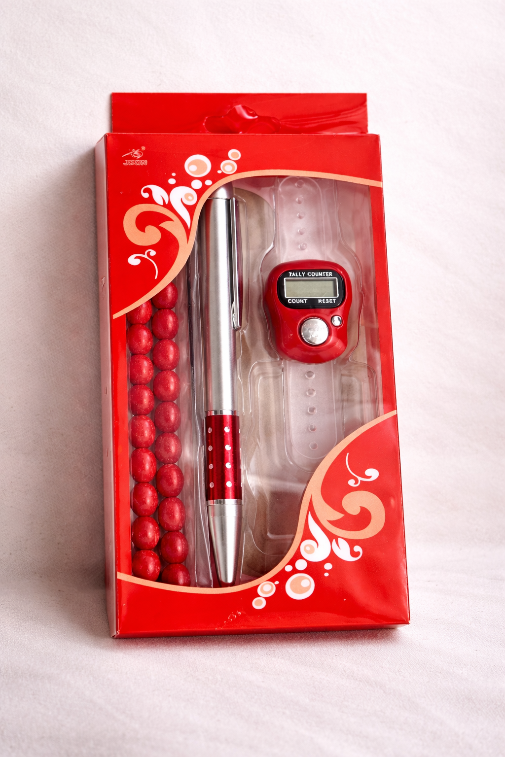 طقم تسبيح عادي + إلكتروني + قلم – عملي وأنيق للذكر اليومي والهدايا