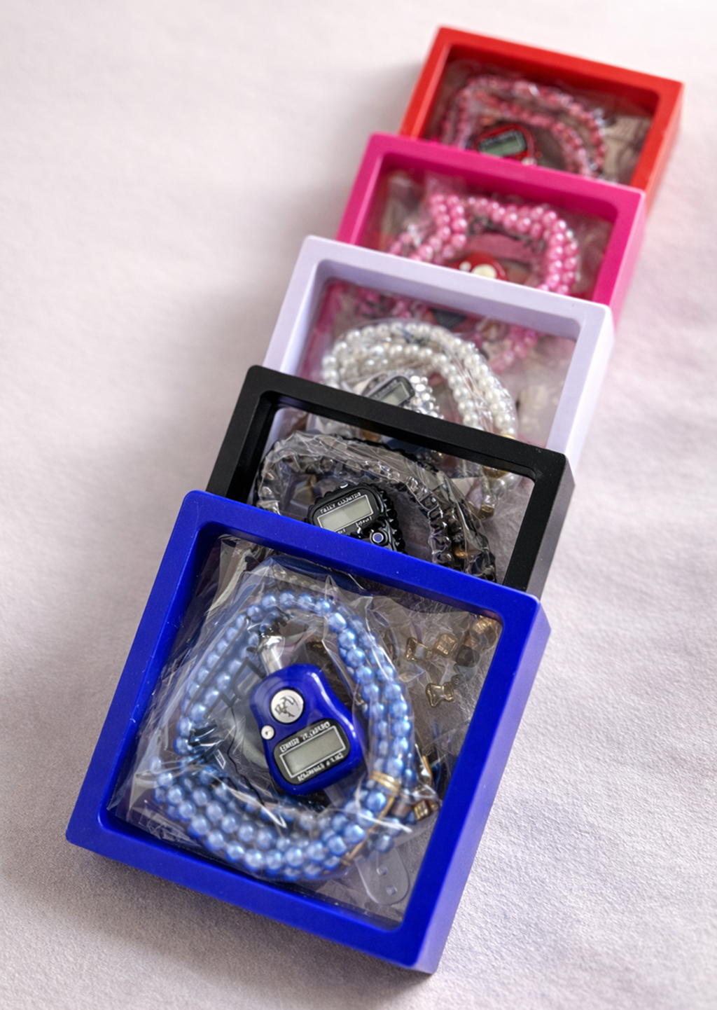 طقم تسبيح متكامل: سبحة عادية + سبحة إلكترونية بعدّاد رقمي – هدية عملية ومميزة