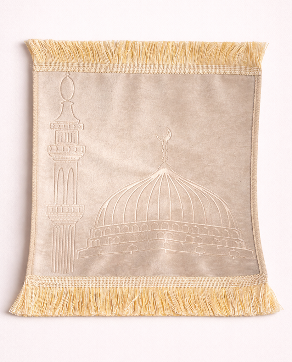 سجادة الجبهة المخملية الفاخرة – سجادة صلاة خفيفة للجبهة بعدة ألوان